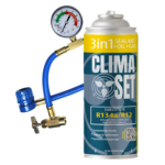 ClimaSet 3u1 – Rashladni plin R134a, ulje, brtvilo, crijevo s manometrom
