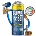 Punjenje auto klime - rashladno sredstvo R134a Clima Set 3u1 crijevo s manometrom HP/LP adapter