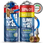 ClimaSet 3in1 R134a, Plin&ulje R134a (2x 235g), Crijevo s manometrom, Adapter HP/LP