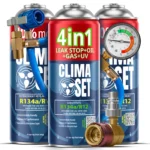 ClimaSet 4in1 R134a, 2x Plin&ulje R134a (3x 235g), Crijevo s manometrom, Adapter HP/LP
