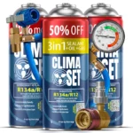 ClimaSet 3in1 R134a, 2x Plin&ulje R134a (3x 235g), Crijevo s manometrom, Adapter HP/LP