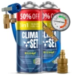 ClimaSet 2x 3in1 R1234yf (2x 235g), Crijevo s manometrom, Adapter R1234yf