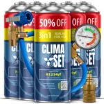 ClimaSet 5x 3in1 R1234yf (5x 235g), Crijevo s manometrom, Adapter R1234yf
