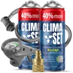 ClimaSet 2x Plin&ulje R1234yf (2x 235g), Odvodno crijevo s manometrom Adapter R1234yf