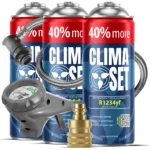 ClimaSet 3x Plin&ulje R1234yf (3x 235g), Odvodno crijevo s manometrom Adapter R1234yf