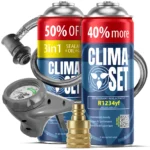 ClimaSet 3in1 R1234yf, Plin&ulje R1234yf (2x 235g), Odvodno crijevo s manometrom Adapter R1234yf