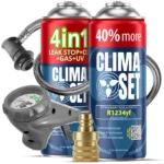 ClimaSet 4in1 R1234yf, Plin&ulje R1234yf (2x 235g), Odvodno crijevo s manometrom Adapter R1234yf