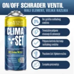 ClimaSet 3u1 – Rashladni plin R134a, ulje, brtvilo, crijevo s manometrom - Slika 2